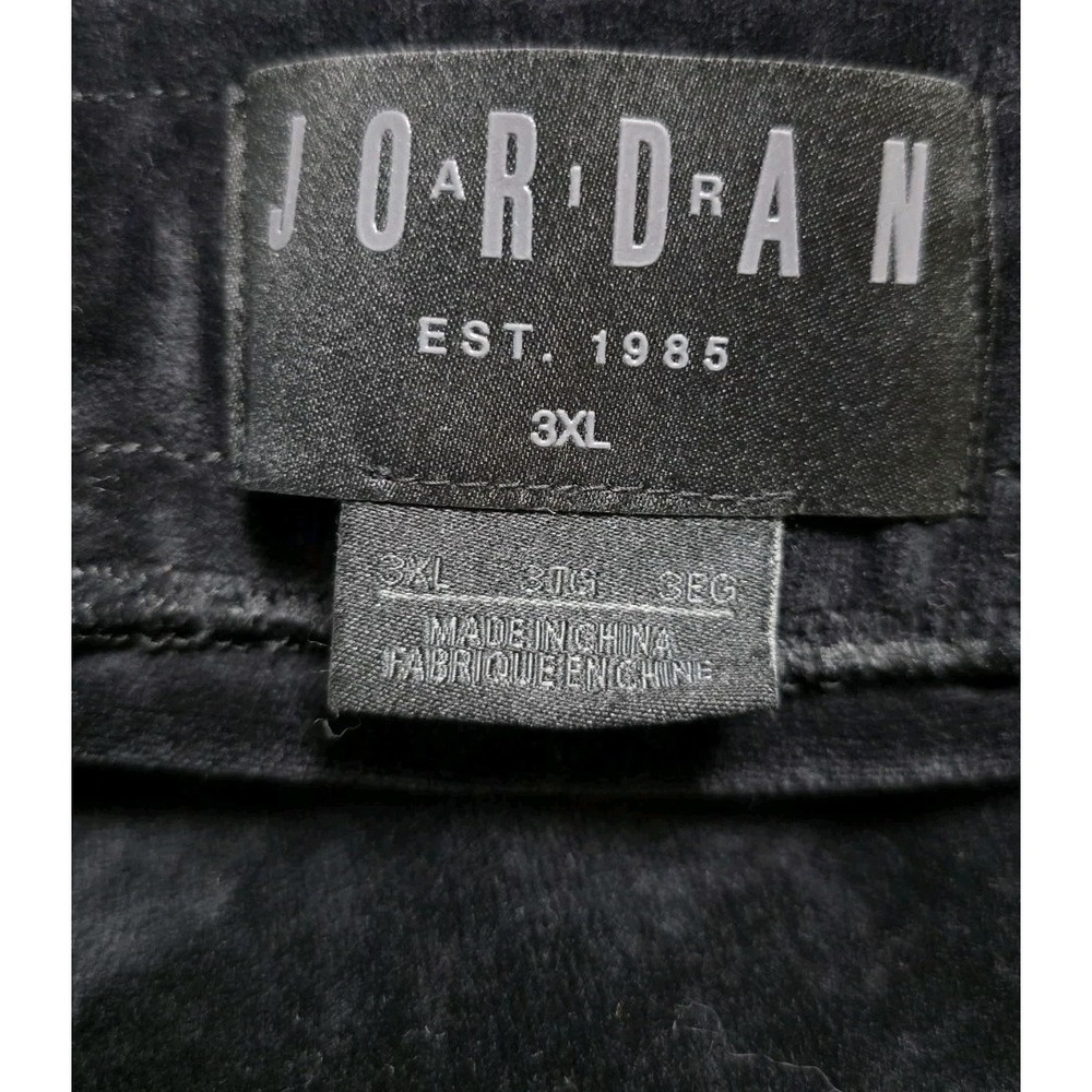 Air Jordan Mens Black Velour Sweatpants Size 3XL Gold Details - Picture 6 of 10